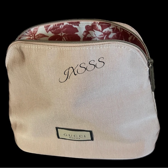 Light Pink Gucci Beauty (Floral-Detailed) Cosmetic-Makeup Bag - Picture 16 of 16